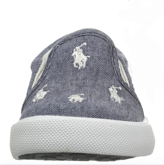 POLO Ralph Lauren Bal Harbour Big Pony Slip-On Kids Sneakers EUC - Picture 8 of 11